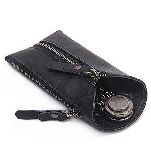 Become Bro Vintage Leather Wallet Keychain Covers Zipper Case