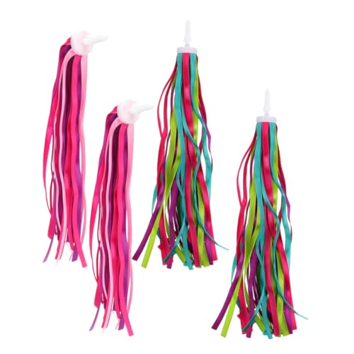UKCOCO 2 Pares Cinta Borde de Bicicleta serpentinas de Bicicleta para Streamers Manejo de Bicicletas para Accesorios de Bicicleta para niñas poliéster
