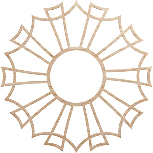 Image of Ekena Millwork 30 inchOD x 10 1 /2 inchID x 3 /8 inchT Augustus Wood Fretwork Pierced Ceiling Medallion, Alder