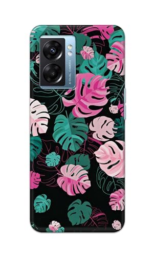 Image of Printed Hard Back Cover for Oppo A77 5G Back Cover (Seamless Leaves) -190724(EA)