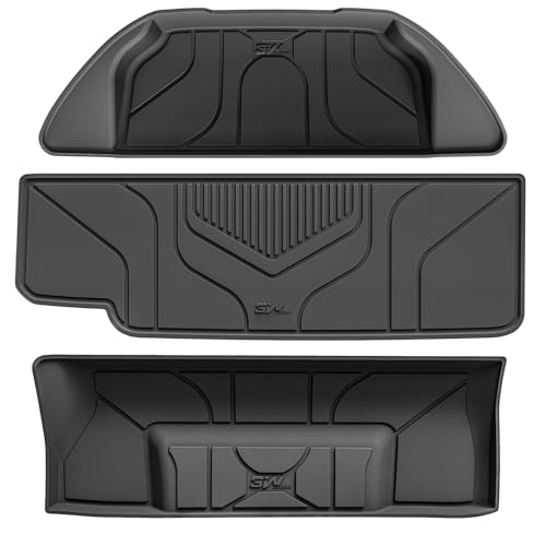 3W Cargo Liner Fit for Tesla Model X 6 Seats 2022-2025(not for 2026) All Weather TPE Custom Fit Floor Liners for Front and Rear Trunk Full Set Car Mats Black