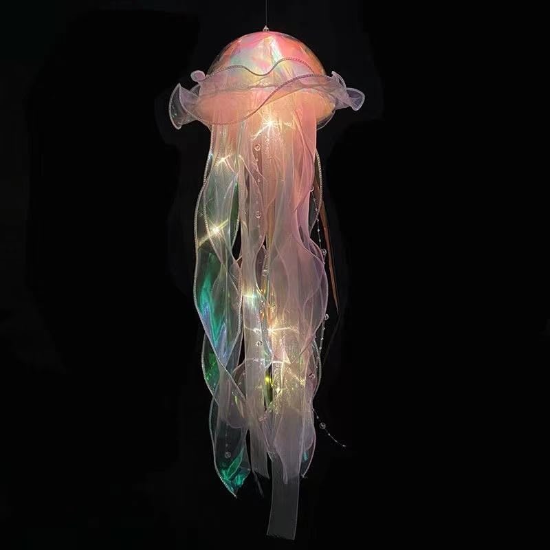 Jellyfish Lamp Led Lantern Decorations, Led Jellyfish Light, Ocean Theme Décor Hanging Jelly Light for Bedroom New Year's Eve Gadget, Decoration, Room Decoration, Desktop Gadget (Pink)