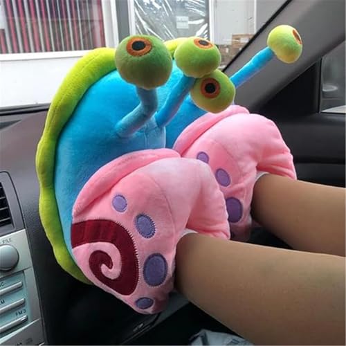LIZIFIMO Girl's Winter Cute Gary Snail Slippers Women Lovely Cartoon Snail Slippers Female Couples Warm Home Cotton Slippers Flat Flip Flops Plush Shoes4