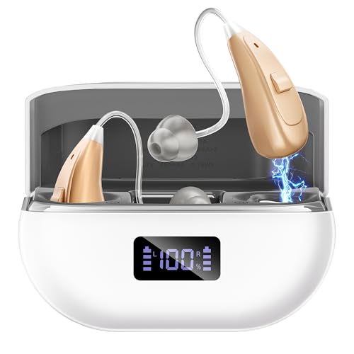 NVBOTY OTC Hearing Aids for Seniors & Adults - Rechargeable, 25+ Hour Battery Life, Advanced Noise...