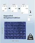 LaSyL Weighted Lap Pad 7lb for Calming & Relaxing, Flannel Fleece Small Weighted Lap Blanket for Adult, Machine Washable Navy Blue 29x24 Inches
