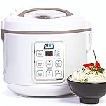M4Y Rice Cooker, Slow Cooker and Food Steamer For 1-6 People – 1.2 Litre - Keep Warm Function, Delay Timer, Premium Inner Pot, Spatula & Measuring Cup, Perfect Rice Every time– Quick & Easy