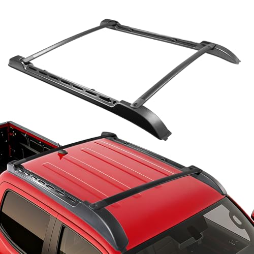 Roof Rack Cross Bars Fit for 2005-2023 Toyota Tacoma Double Cab, Heavy-Duty Aluminum Crossbars, Cargo Carrier for Kayak, Bike, Canoe, and Luggage (Not for Access Cab)