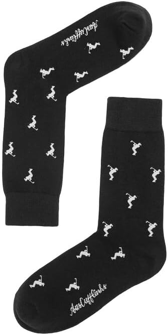 AUSCUFFLINKS Golf BLACK Golfer Sports Socks | Golfing Player | Work Socks for Him | Bday Gift for Guys (Golf Swing BLACK) - Image 4