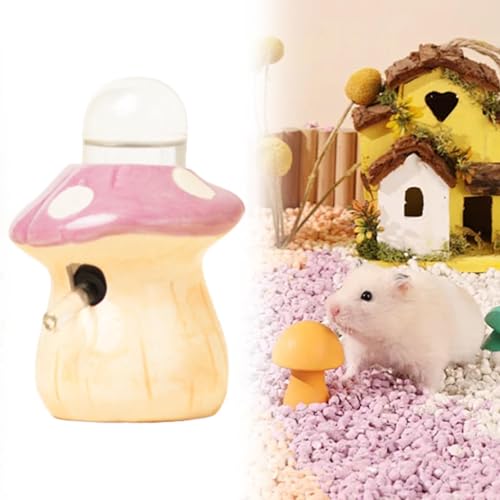 Bouteille d'eau pour hamster avec support champignon et distributeur eau petit rongeur