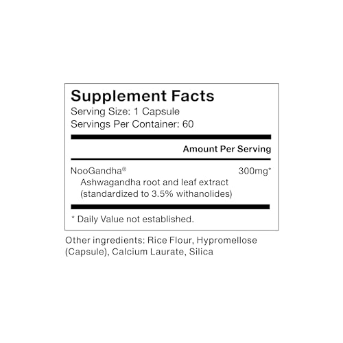 Momentous Ashwagandha Supplement - 300 mg NooGandha Ashwagandha Extract - Cognitive Performance, Alertness, & Focus Support - NSF Certified for Sport - Vegan - GMO- & Gluten-Free - 60 Servings - Image 5