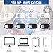 JJUNW 50 Pcs Webcam Cover Slide, 0.023 Inch Ultra-Thin Universal Laptop Camera Cover Slide Webcam Cover for Laptop, Computer(White+Black)