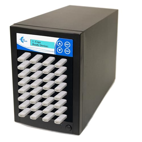 EZ Dupe 1 to 31 Xtreme USB Duplicator - Multiple Flash Media Thumb Drive Copier & External USB Hard Drive Cloner (35MB/Sec) with DOD Compliant Data Erase (U31-SSPX8)