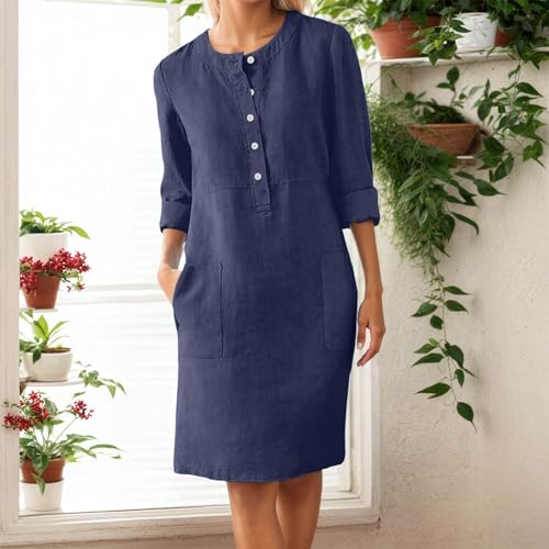 Robe légère été automne pour femme mi-saison fluide - 2