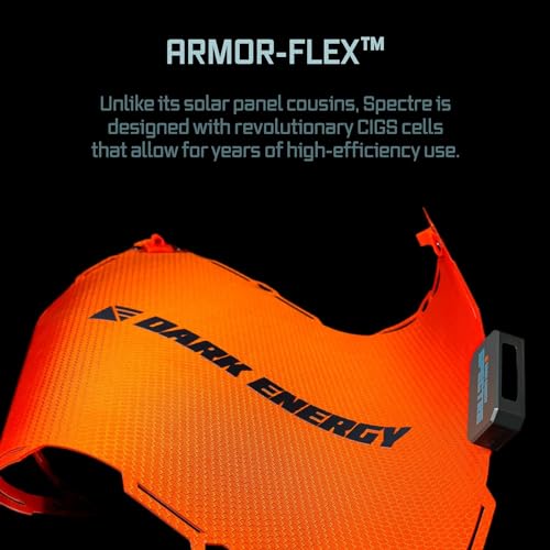 Spectre Solar Panel 15W - Ultra-Lite & Ultra-Durable Solar Panel with USB-A Charging Cable (HI-Vis Orange) - Thumbnail 2