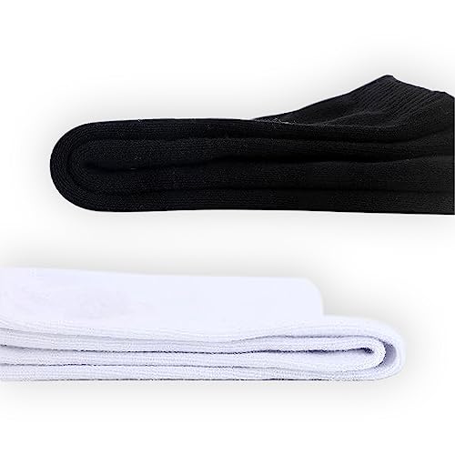 ZEBA PADDED TALL CREW BLACK SOCKS - UNISEX (6-PACK)4