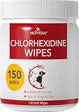 NOVEHA Pet Wipes - Formulated Pet Wipes - for Facial and Finger Folds, Underarms - 3' x 2' Size (150 Counts)