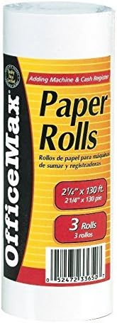 OfficeMax Adding Machine Rolls, White, 2-1/4"x130'