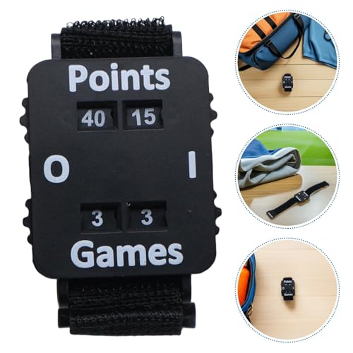 Contador manual portátil para cricket y pickleball, pulsera ajustable negra miniatura 7