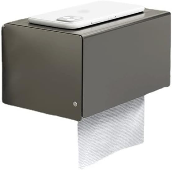 Gray Toilet Tissue Box Paper Shelving Perforation-Free Waterproof