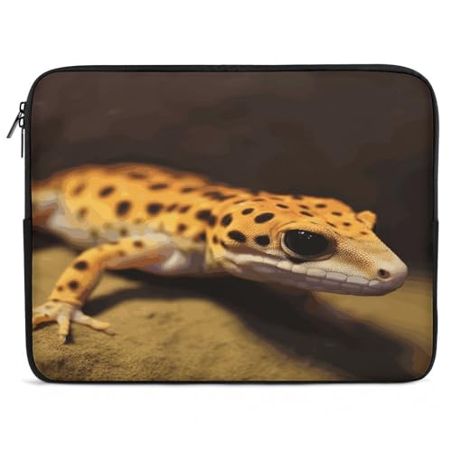 Funda protectora para portátil a prueba de golpes y resistente al agua Leopard Little Gecko
