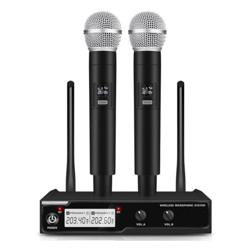 Microphone VHF un à deux canaux portatifs pour chanter en duo sans interférence