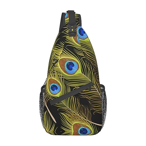 Sac à bandoulière noir plumes de paon idéal pour vos sorties urbaines et voyages