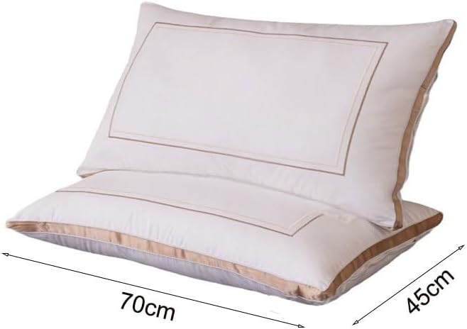 Pair of Embroidered Soft Skin Friendly Family Sized Knitted Cotton Pillows