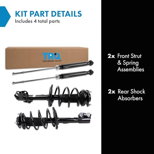 Image of TRQ Front and Rear Complete Strut and Shock Absorber Kit 4 Piece for Toyota | for 2015-2020 Toyota Sienna FWD without Mobility Auto Access Package