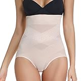 Hoch Taillen Bauch Weg Taillenslip mit 360° Tummy Control aus hoch elastischem Stoffe bietet Ihnen super komprimierende und unterstützende Wirkung an Bauch, perfekt als Bauchtrainer.