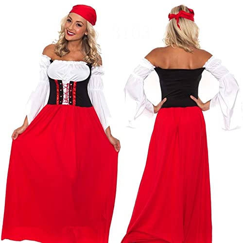 Oktoberfest Kostuum Vrouwen Beierse Kostuums Dirndl Jurk voor Halloween Carnaval Fancy Dress Party - Afbeelding 4