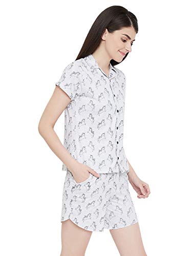 Image of Clovia Women's Cotton Graphic Print Pajama