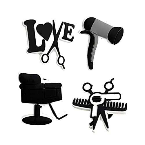 Barber Hair Dresser Salon Shoe Charm Set PVC Shoe Charm Decorations