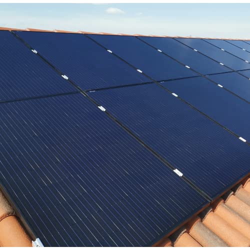 Kit struttura di montaggio sopra tegola per pannelli fotovoltaici con vite doppio filetto (7 pannelli)