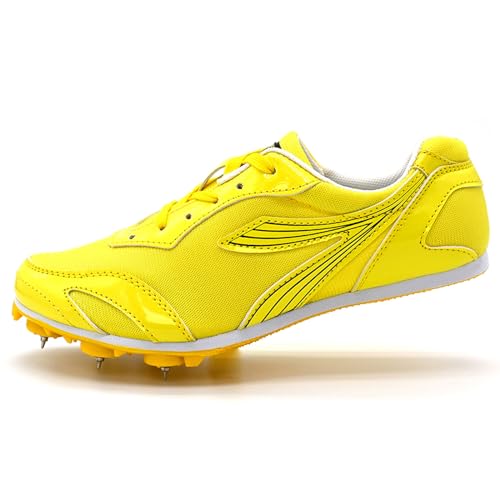 Zeihyeurus Zapatillas De Clavos Atletismo Zapatillas De Atletismo Clavos Zapatillas De Clavos Deportivas Zapatos con Clavos para Atletismo Duraderos Antideslizantes Transpirables para NiñOs Y NiñAs