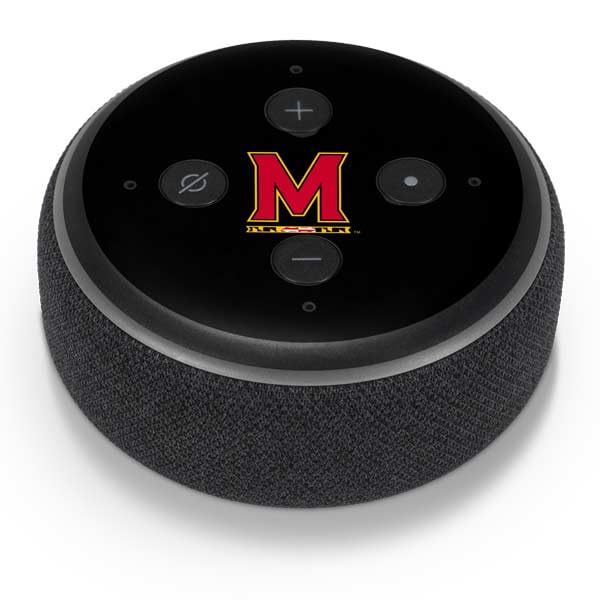 Skinit Decal Audio Skin Compatible with Amazon Echo Dot 3 - Officially Licensed University of Maryland M Logo Design