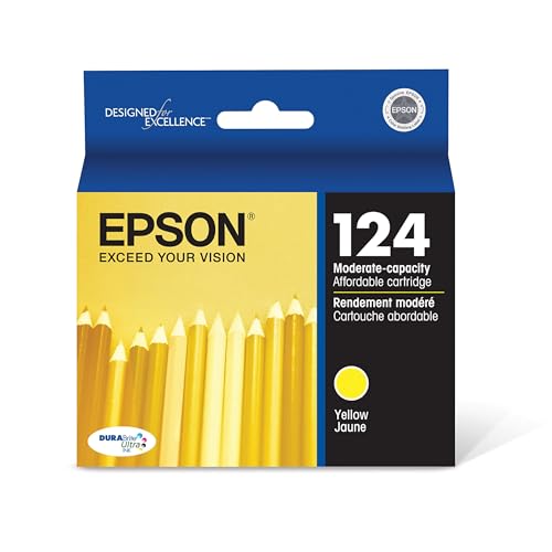 Cartouche Epson T124 jaune encre DURABrite Ultra pour Workforce et Stylus