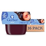 Gerber Stage 1 Baby Food, Prune Puree Tubs, No Artificial Colors or Flavors, Baby Puree, 16-Pack