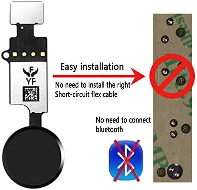 Home Button Replacement for iPhone 7 7Plus 8 8Plus, Home Button Main Key Flex Cable Assembly with Repair Tools for iPhone 7 7P 8 8P (Version4.0 Gold)