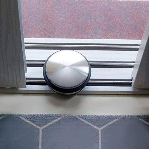 Kinjoek Heavy Duty No Drill Door Stopper, Stainless Steel Door Stop, Surrounded With Protective Rubber Bands Anti-Slip Door Wedge For Office, Home, Garage, Laundry Door #TOP5