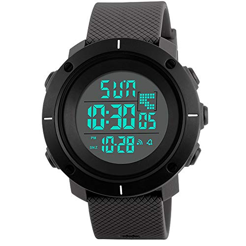 MJSCPHBJK Men's Digital Sports Watch LED Screen Electronic Military Waterproof Watches for Outdoor
