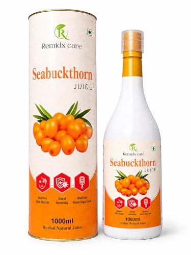 Image of Himalayan Sea Buckthorn Berry Pulp Concentrate 1000ml | Natural Vitamin C, Omega 3 6 7 9 & Antioxidants | Supports Immunity, Skin Glow, Gut Health & Maintain Blood Sugar| Pure Ayurvedic Seabuckthorn Juice| Health Drink for Men & Women