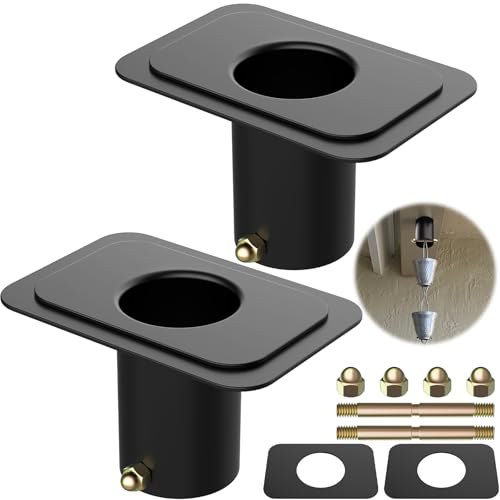 Fengone 2pack Rain Chain Gutter with Bolt Anti-Rust Black Metal Adapter Decorative Rain Chains for Outside Gutter Downspout Adapter Rainchain Installation Kits