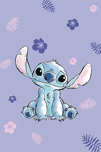 Disney Lilo e Stitch - Manta de microfibra, color azul, 100 x 150 cm, 100% poliéster | Ya disponible en tu tienda friki favorita! En mundofriki.es!