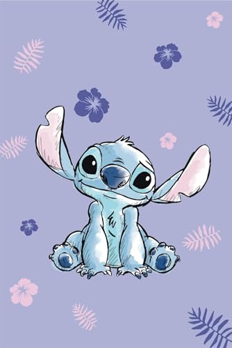Disney Lilo e Stitch Decke aus Microflanell, Blau, 100 x 150 cm, 100%...