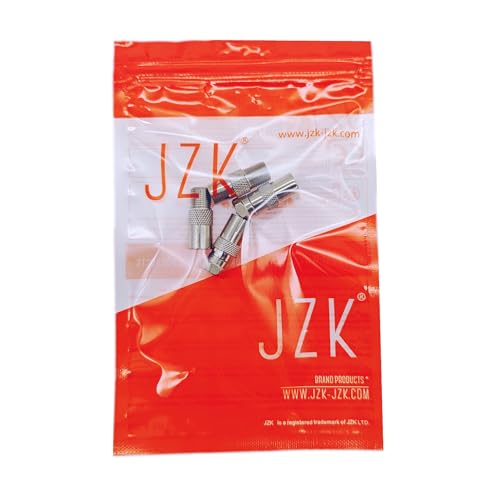 JZK Lot de 4 coupleurs d'adaptateurs d'antenne, adaptateurs coaxiaux TV type F mâle/femelle vers PAL mâle/femelle pour récepteur satellite, antenne, câble d'antenne, routeur, modem, appareils audio – vue 6