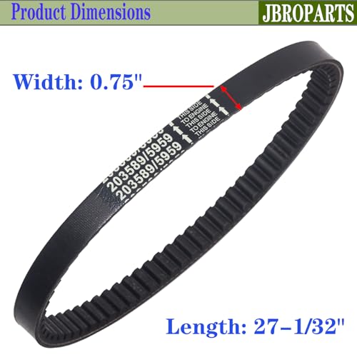 Image of 30 Series Go Kart Belt 203589 /5959 - Fit Manco 5959 /Comet 203589, TAV2, 5HP-7HP Engines, Coleman KT196, Murray 12-8487 (3 Pack)