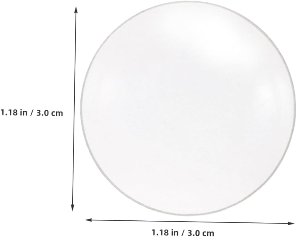 2pcs Double Convex Lens 30mm Diameter 50mm Focal Length Optical Glass for Physics Experiments and Educational Tools