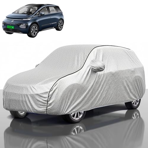 Image of Kayme Compatible with Silver MG Windsor EV Car Cover Waterproof Car Body Cover for All Weather Proof & Full Bottom Elastic, Triple Stitching with 100% Nail Proof Cover