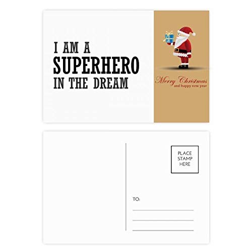 Cartes postales I am A Superhero Père Noël lot de 20 pour éviter les vœux banals