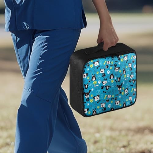 Image of Gomyblomy First Aid Bag Empty Dog Paw Print Travel Medicine Bag Cute First Aid Pouch Empty Medium Size Medical Storage Bag for College Dorm Home Cars Travel Hiking